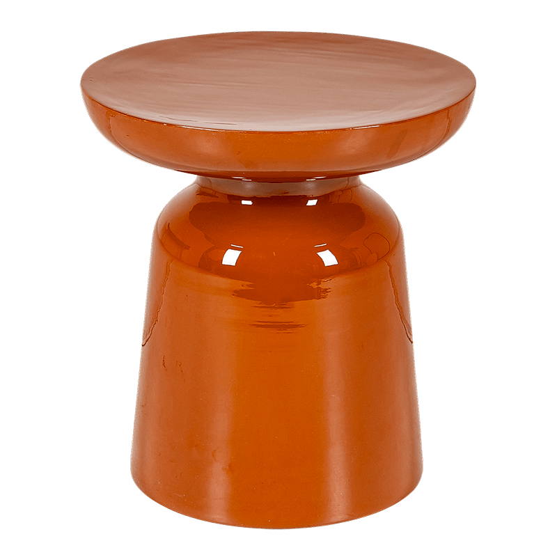 Pouf Olympe terracotta Ø 40 cm H 43 cm