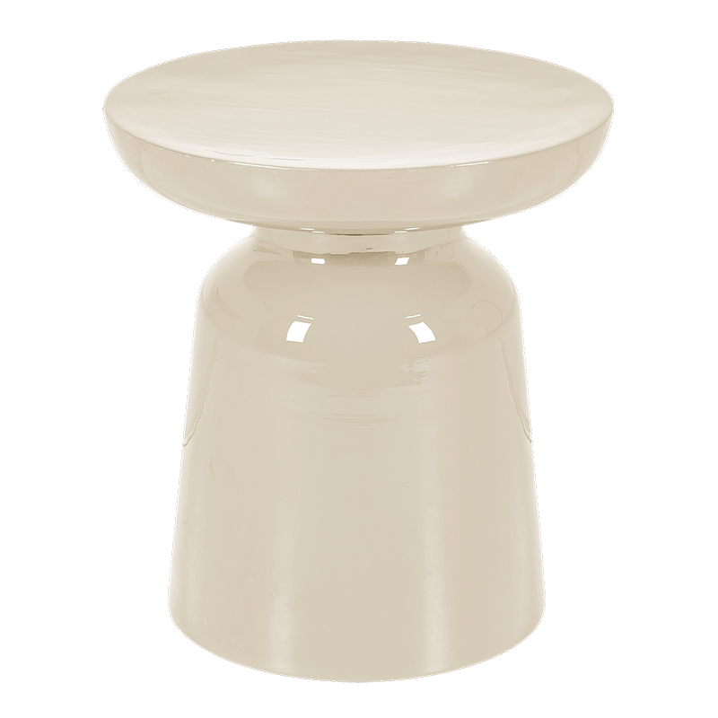 Bout de canap&eacute; Olympe &eacute;cru &Oslash; 40 cm H 43 cm