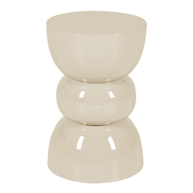 Pouf Totem écru Ø 30 cm H 46 cm