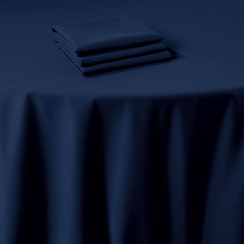 Nappe Marjorie bleu marine 340 x 340 cm ignifugée M1