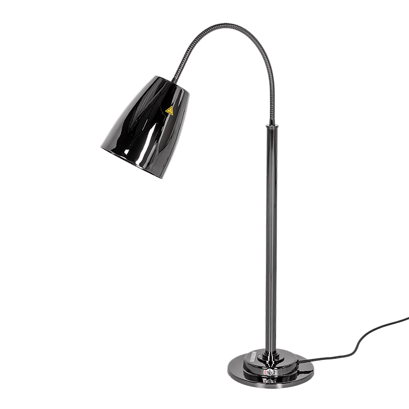 Lampe chauffante buffet inox noir H 91 cm
