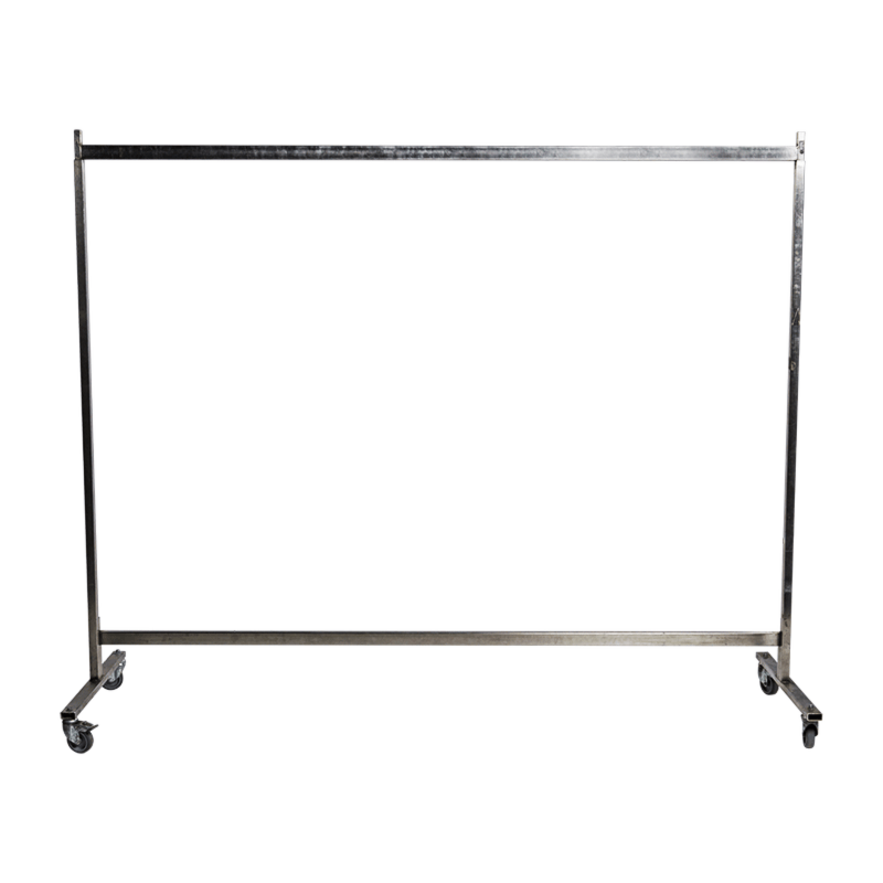 Tringle H 160 cm avec 45 cintres chrome