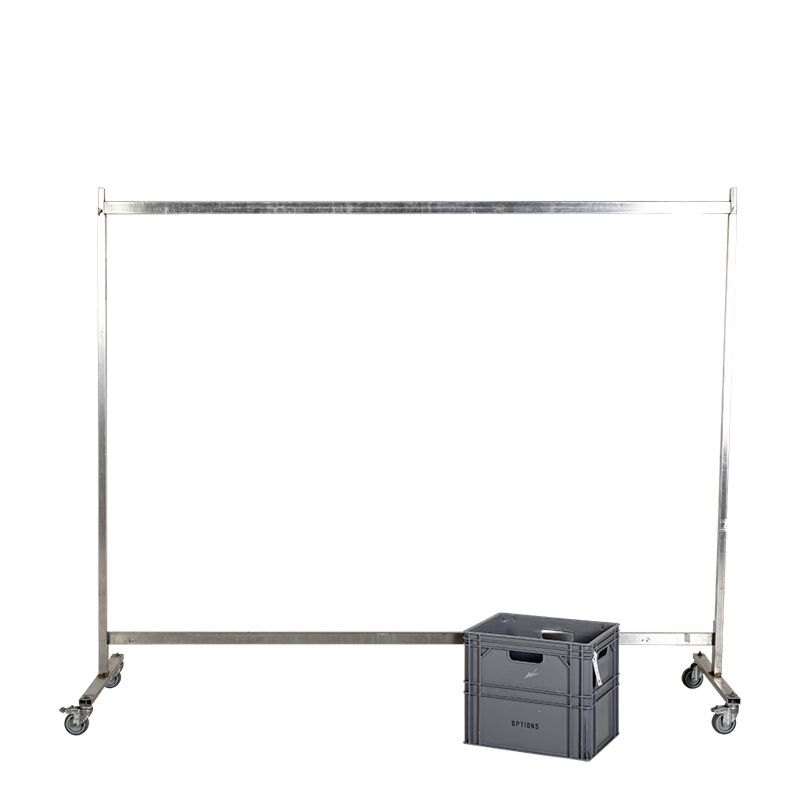 Kapstok H 160 cm met 45 kleerhangers