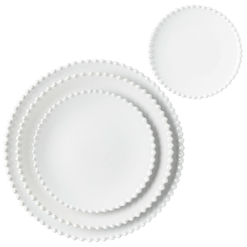 Assiettes Perle nacr&eacute;e