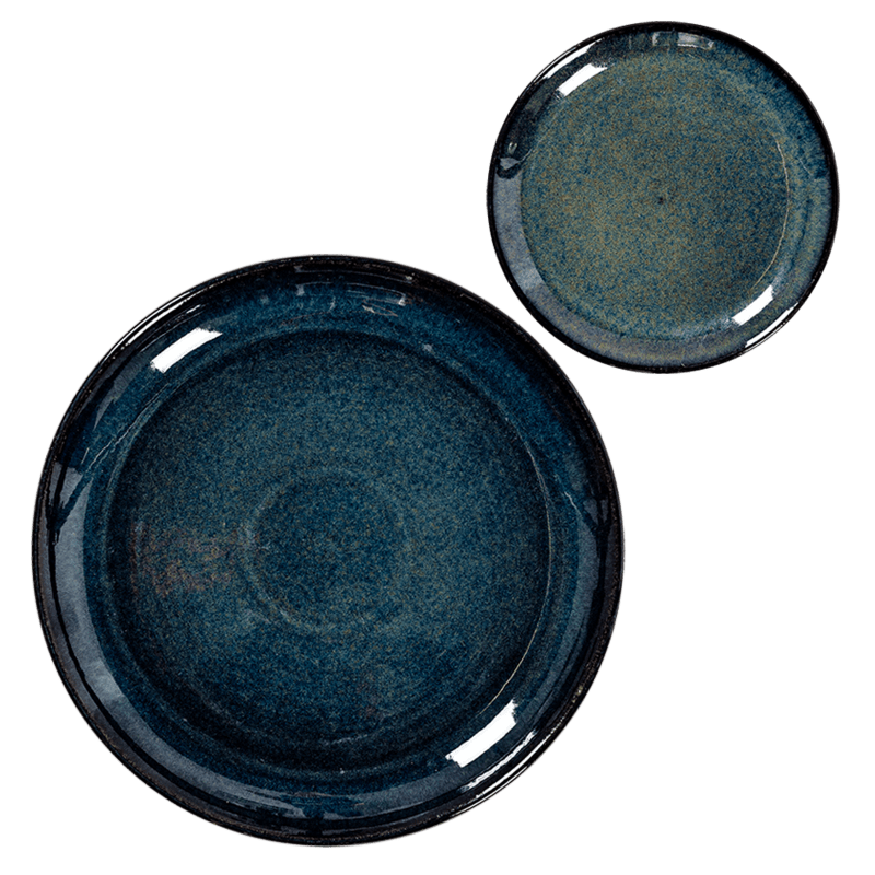 Assiettes Corfou bleue