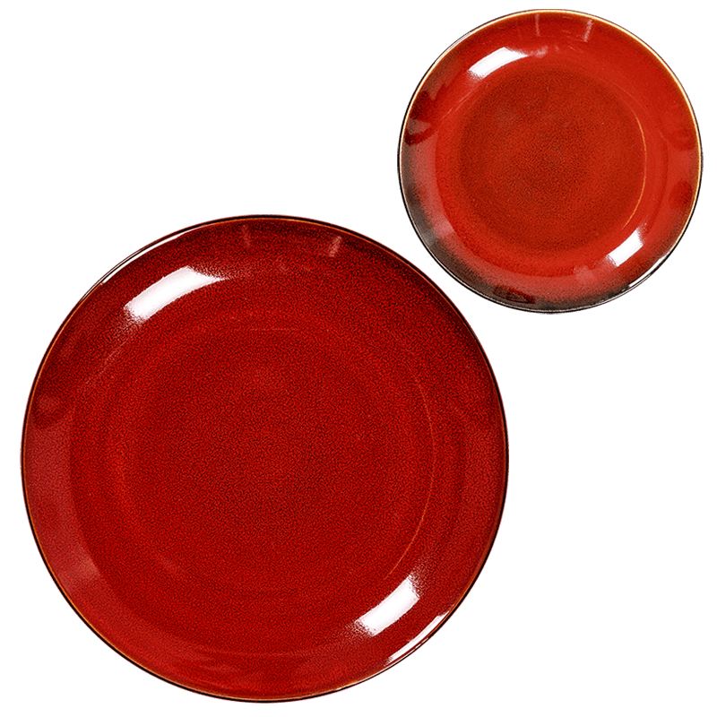 Assiettes Corfou rouge