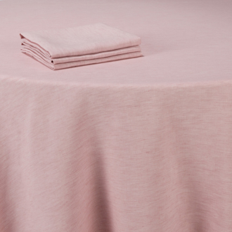 Tafellaken linnen roze 290 x 290 cm
