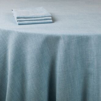 Tafellaken linnen blauw 290 x 290 cm