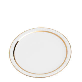 Klein bord Vintage wit en goud Ø 18-20 cm