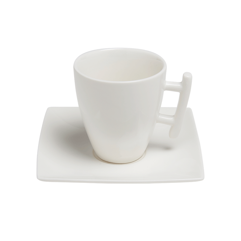 Tasse et sous-tasse à café carrée 20cl Squito 