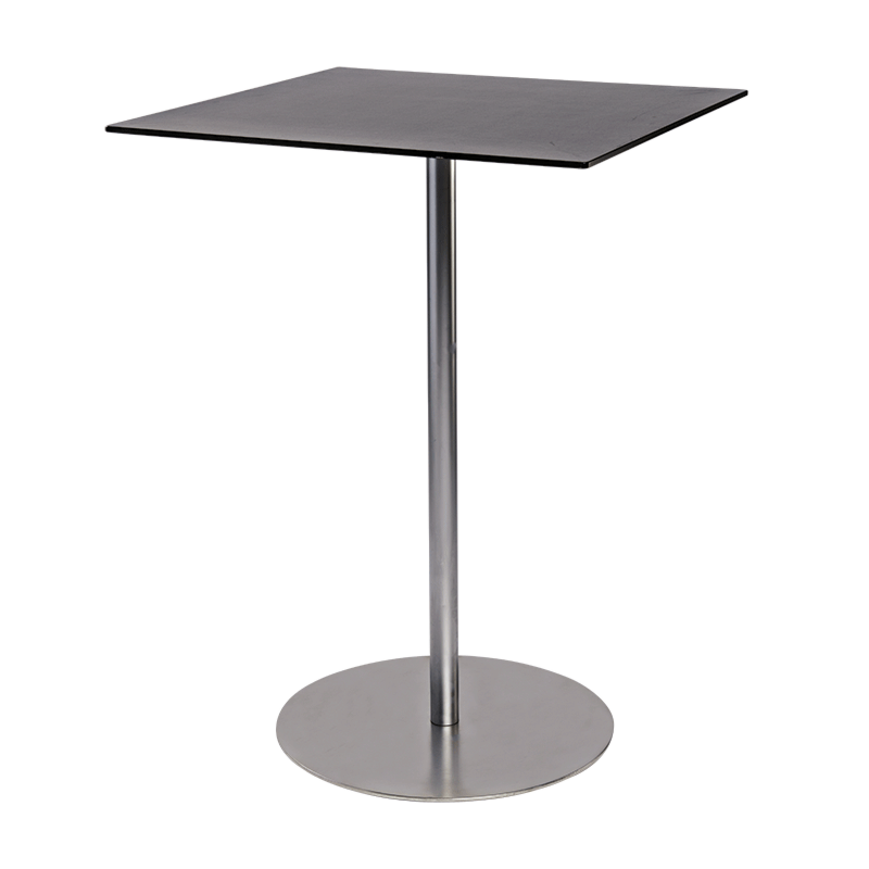 Zwarte hoge Brio tafel 75 x 75 cm H 108 cm