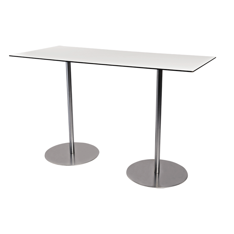 witte hoge tafel Brio 180 x 75 cm H 108 cm