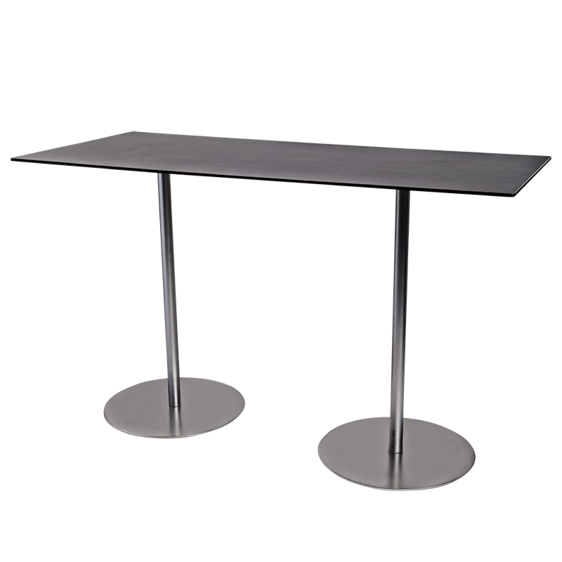 Table haute Brio noire 180 x 75 cm H 108 cm