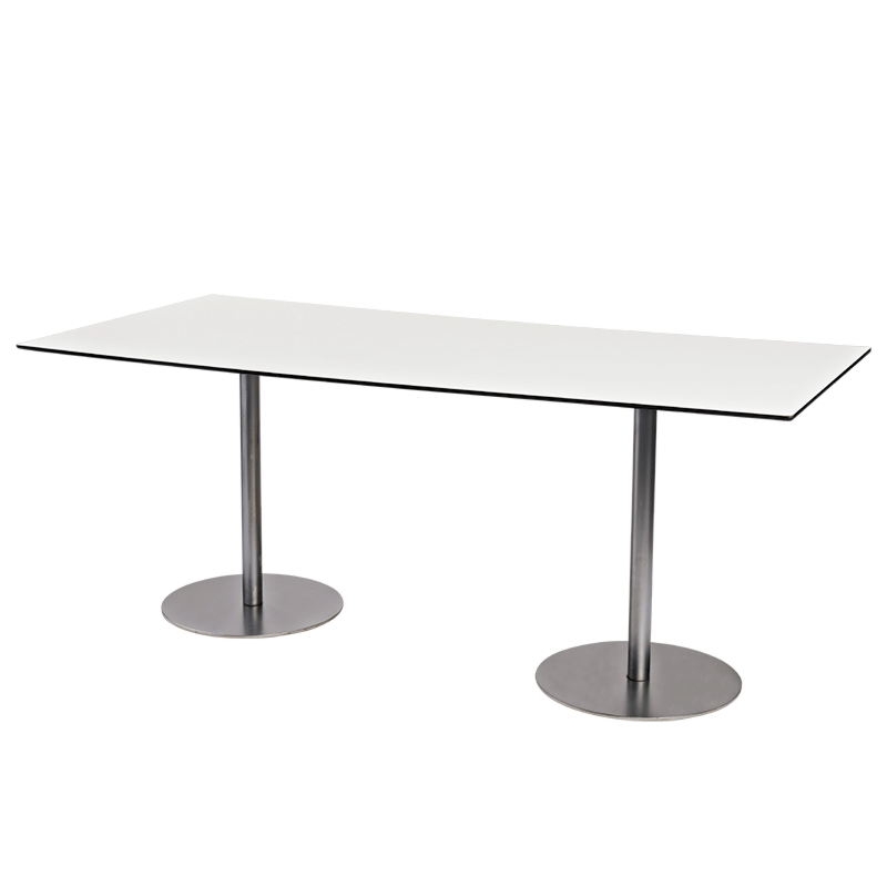 Tafel Brio hoogte 75cm Brio met wit rechthoekig tafelblad 180x80c