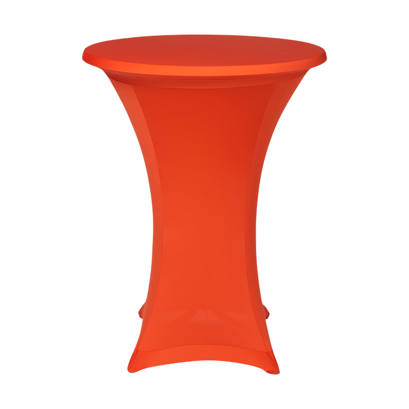 Table mange debout houssée stretch  orange