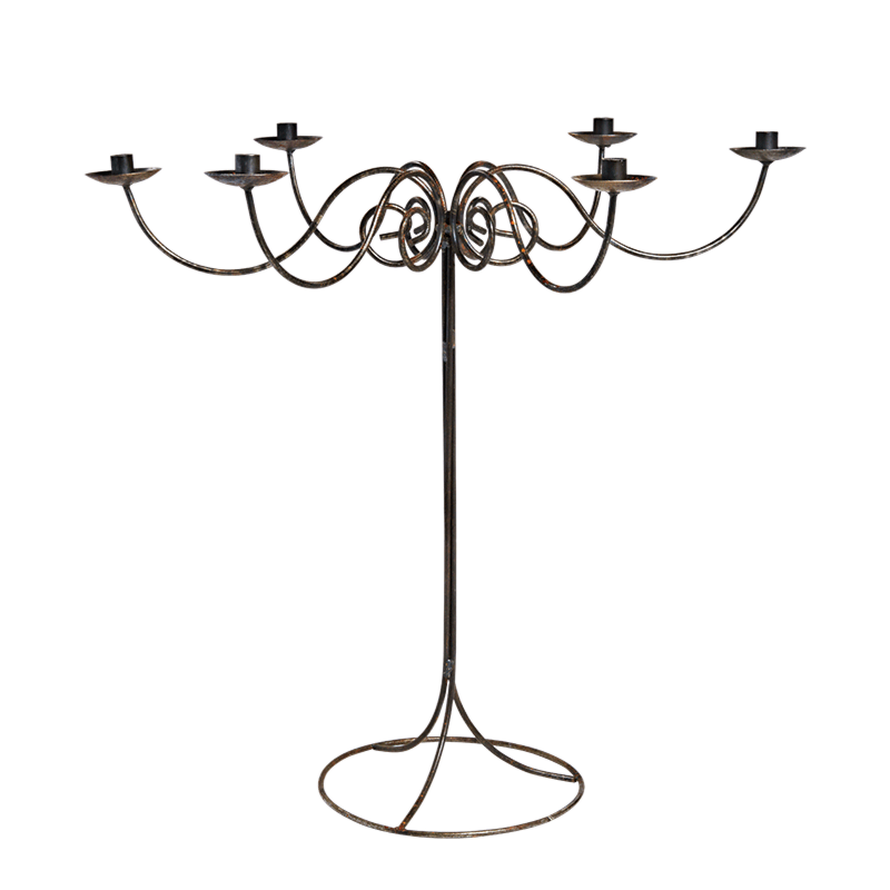 Chandelier en fer forgé 6 branches H75cm