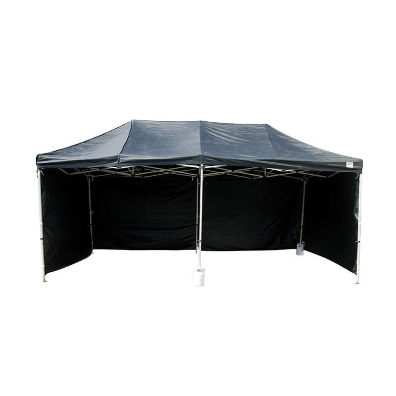 Zijkant voor tent per 3 m zwart