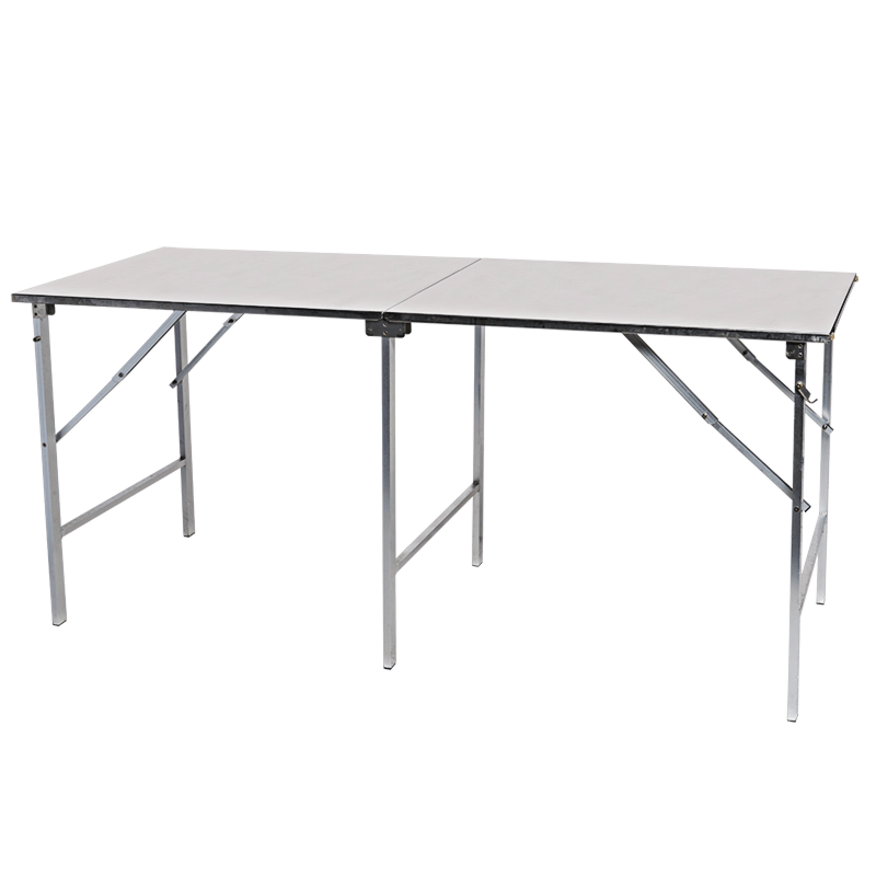 Table pliante en inox 200 x 80 cm H 90 cm