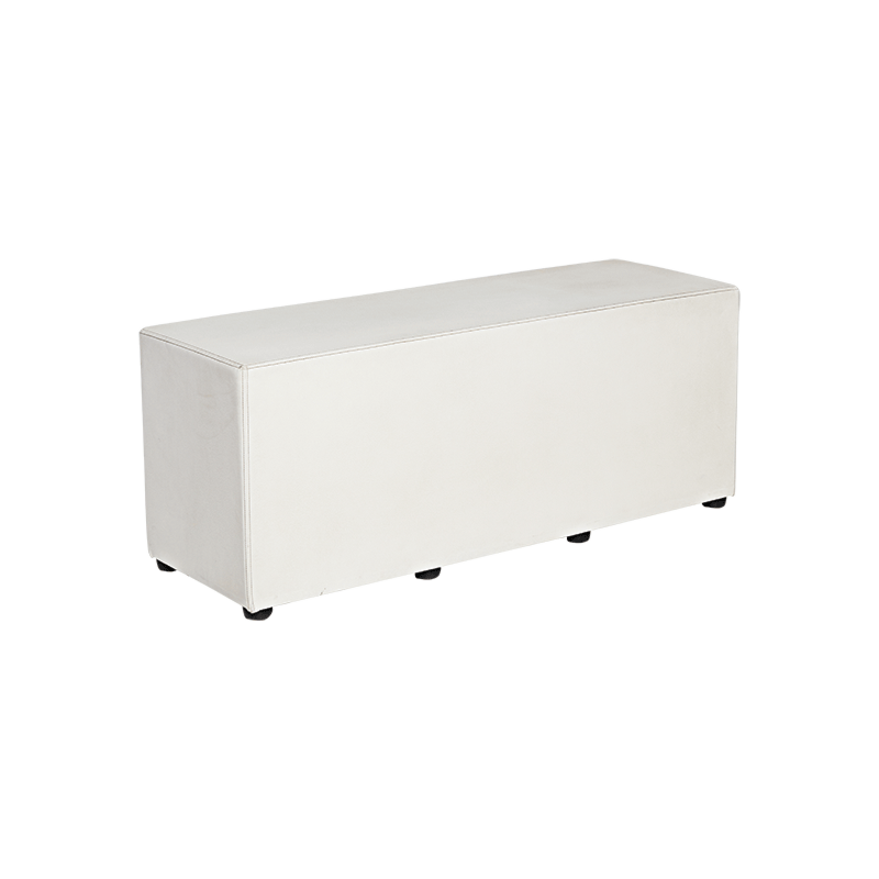 Pouf Taylor blanc 120x40xH48cm