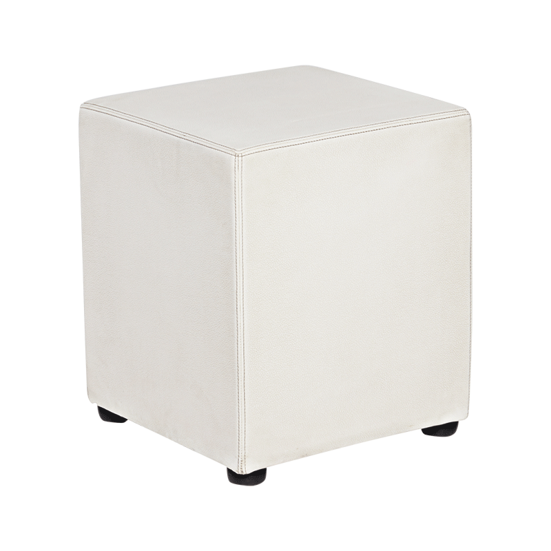 Pouf Kidman blanc 40x40xH48cm