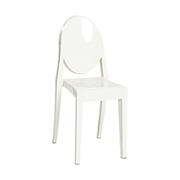 Chaise Victoria Ghost blanche by Philippe Starck - Kartell