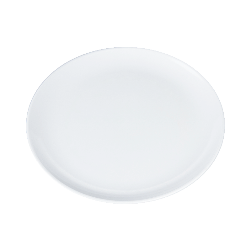 Plat rond blanc en mélamine Ø 40,5 cm