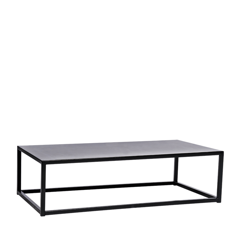 Zwarte lage tafel Linea 97x60cm H27cm