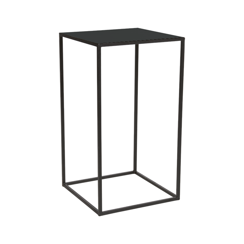 Table haute Quadra noire 60x60xH108cm