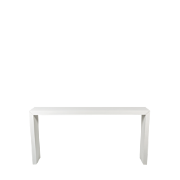 Table Titan blanche en alu 230 x 45 x H 110 cm