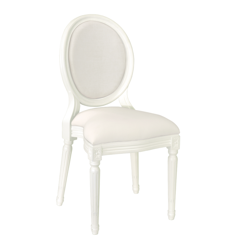 Chaise Montaigne blanche ignifugée 