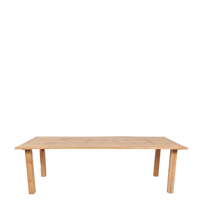 Table Nature rectangulaire en chêne 100 x 240 cm H 73 cm