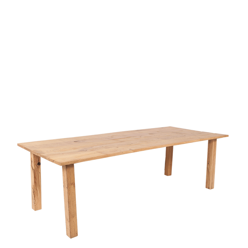 Tafel natuur eik rechthoekig 240 x 100 cm H 73 cm