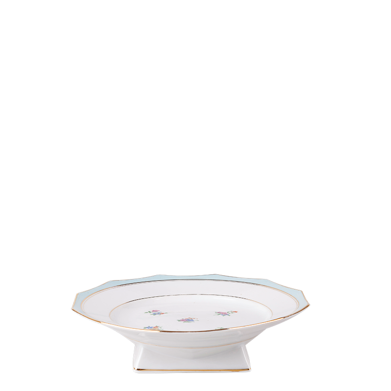Compotier bas vintage fleuri