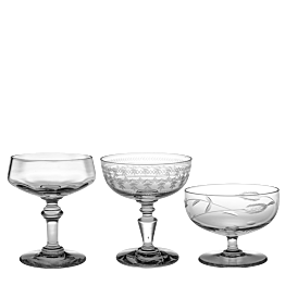 Coupe à champagne Vintage style cristal Ø9-11 cm H7-15 cm 10-17cl