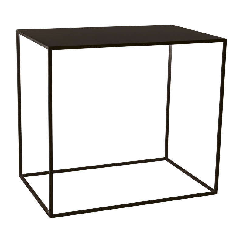 Table haute Quadra noire 120 x 80 x H 108 cm démontable