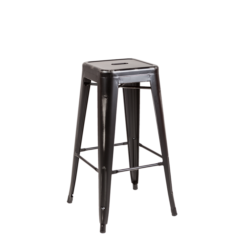 Tabouret industriel noir H 76 cm