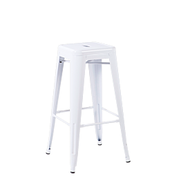 Tabouret Cubic assise blanche