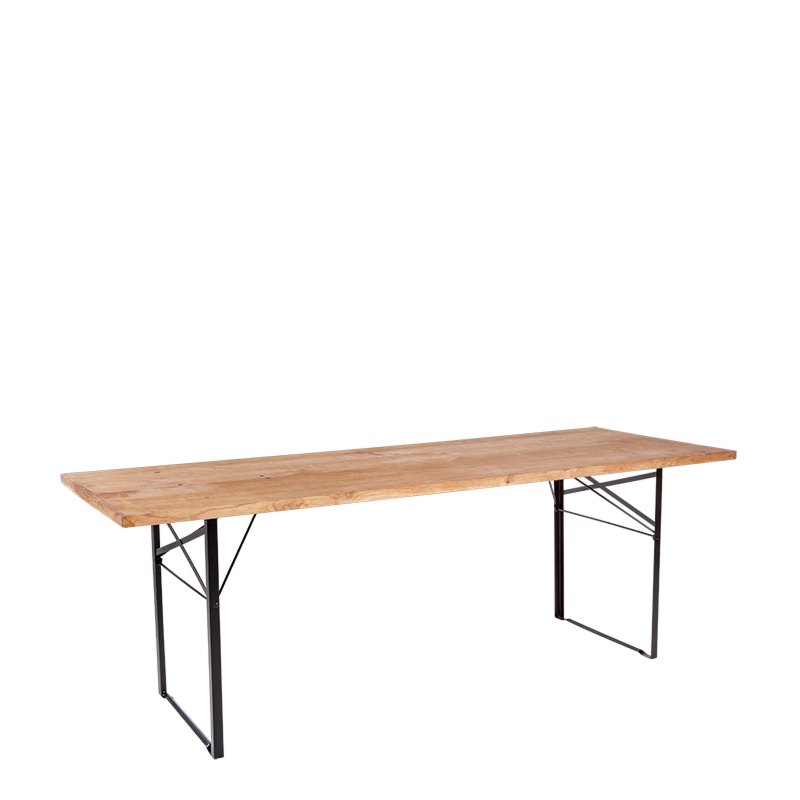 Table Wood rectangulaire 90 x 220 cm H 77 cm