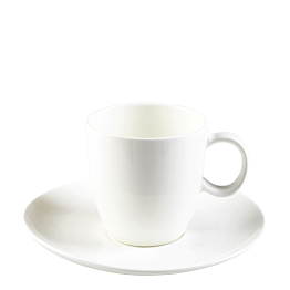 Tasse et sous-tasse à café blanche 23 cl
