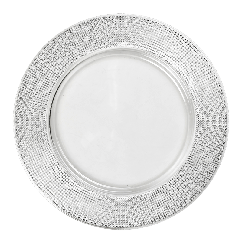 Assiette de présentation Diamant en verre Ø 32 cm