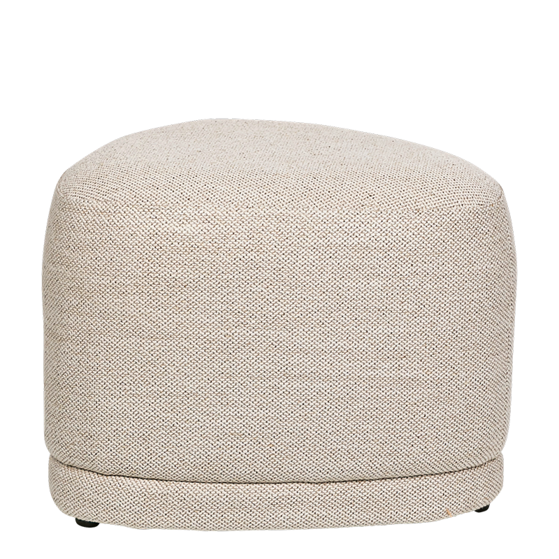 Pouf Galet beige 38 x 50 cm H 41 cm