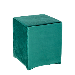 Pouf Kidman Velours vert 40 x 40 x H 48 cm