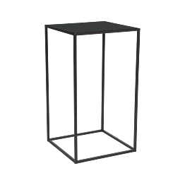 Table haute Quadra noire démontable 60 x 60 x H 108 cm