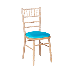 Natura stoel met turquoise zitvlak