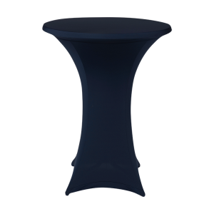 Mange-debout houssé stretch bleu marine Ø 85 x H 110 cm