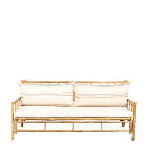 Canapé Bali rayé gris 70 x 180 cm H 80 cm