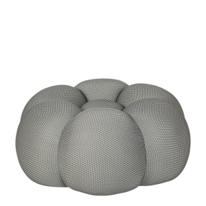 Poef Bubbly grijs Ø 80 cm H 37 cm