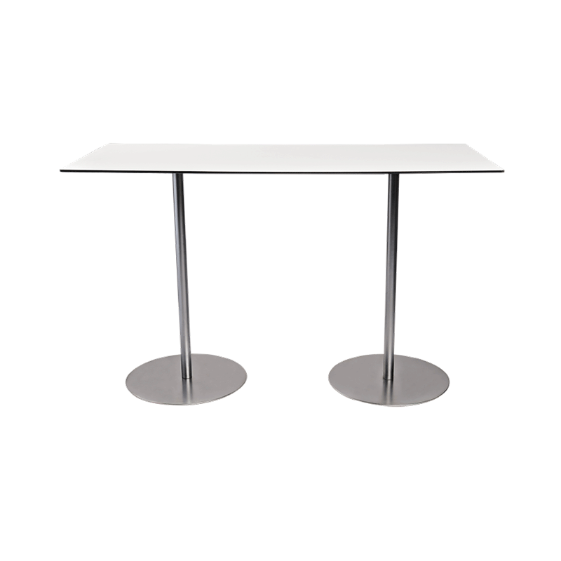 Table haute Brio blanche 180 x 75 cm H 108 cm