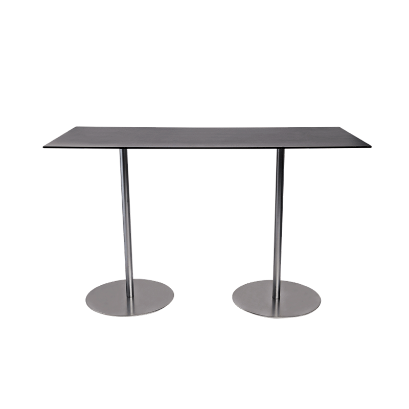 zwarte hoge tafel Brio 180 x 75 cm H 108 cm