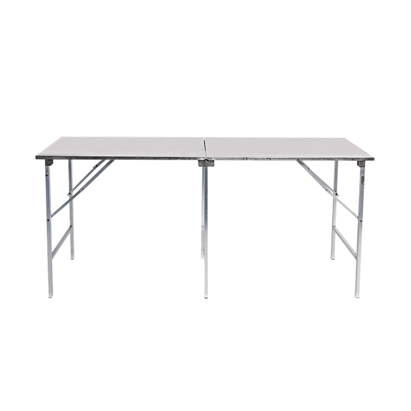 Table pliante en inox 80 x 200 cm H 90 cm